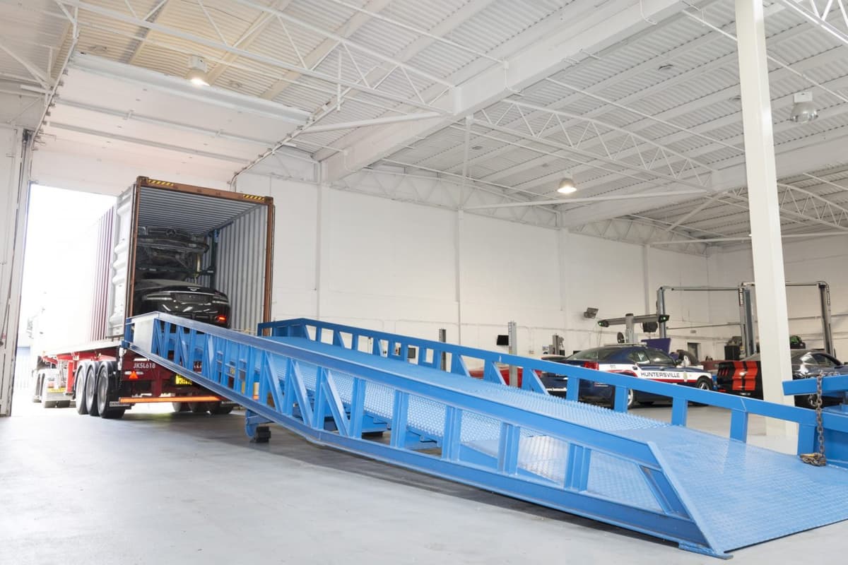 ShipMyCar's dedicated container devanning and unloading facility in Milton Keynes